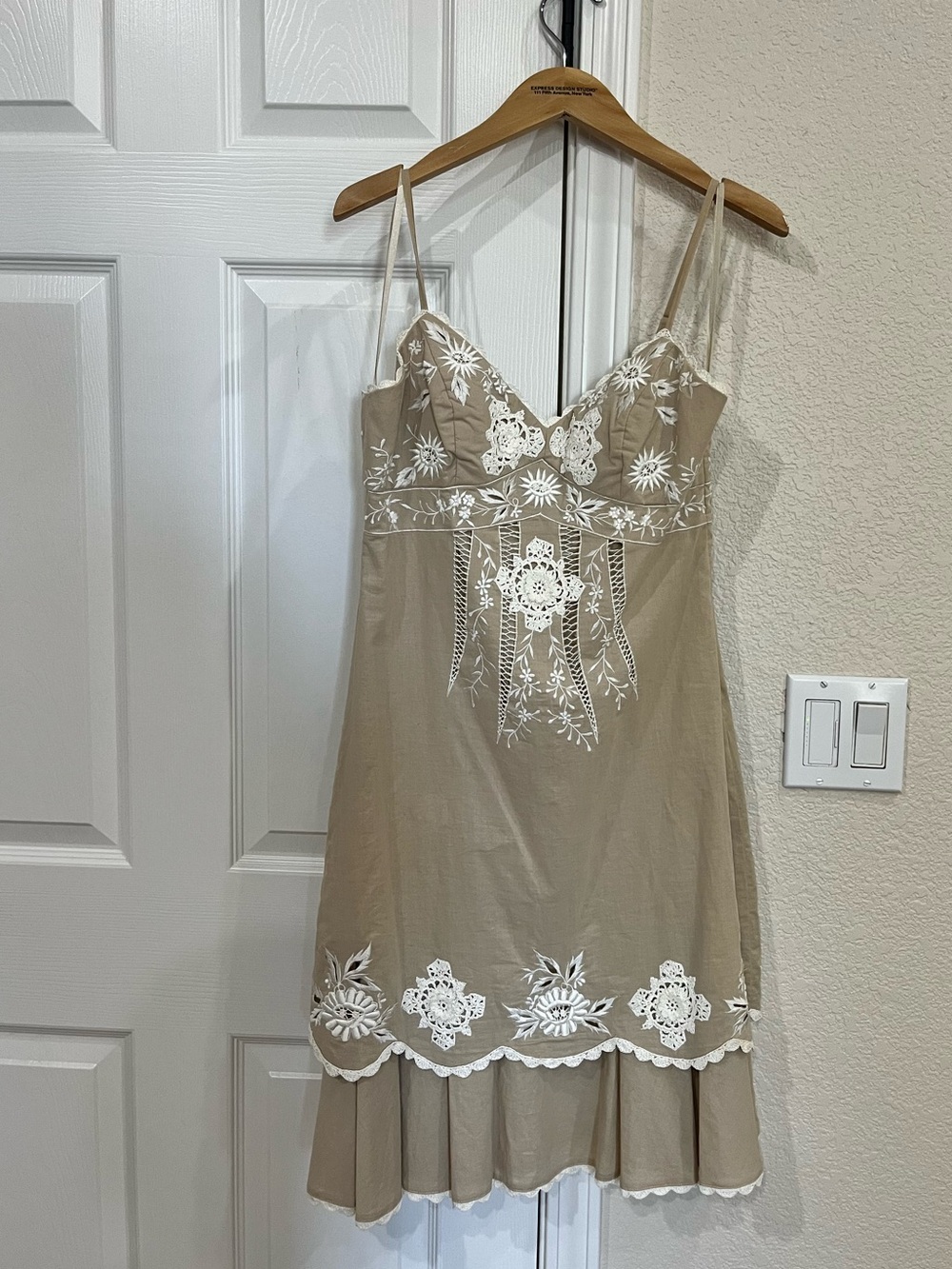 Sue Wong Boho Crochet Detail Dress